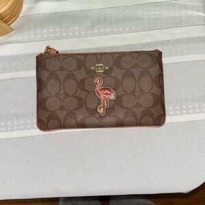 Coach flamingo bag wristlet wallet